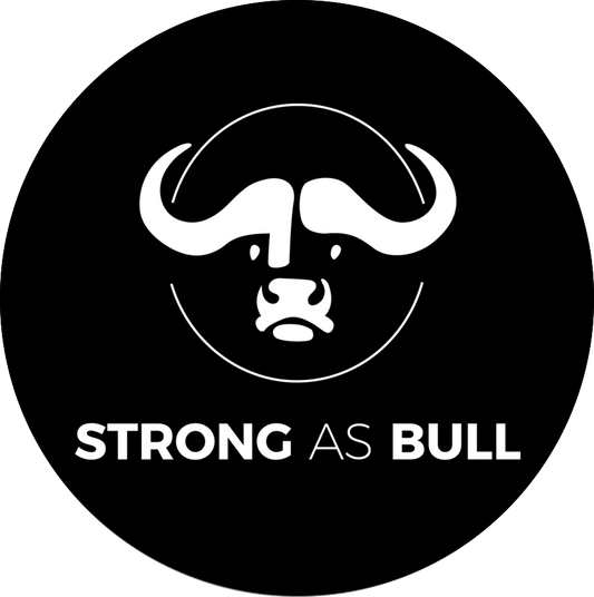 Strong As Bull 3" x 3" Black & White Logo Sticker