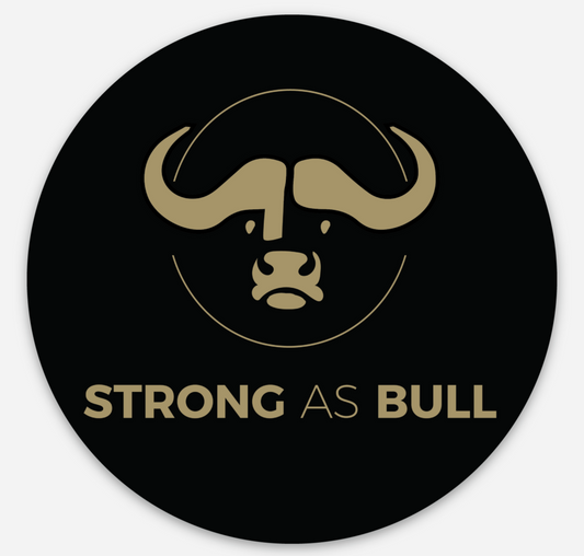 Strong As Bull 3" x 3" Logo Sticker